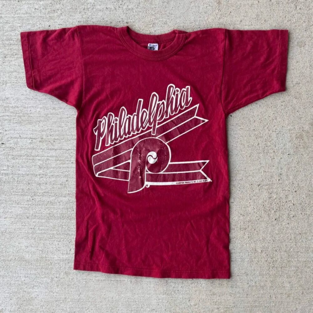 Vintage 1988 Champion Philadelphia Phillies MLB T-Shirt Small Single Stitch USA